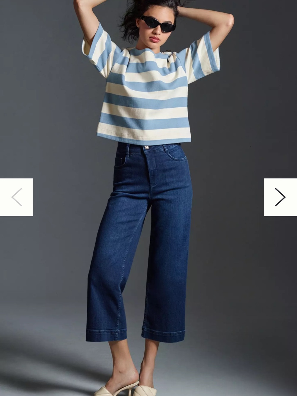 Anthropologie Pilcro The Skipper High-Rise Crop Wide-Leg Jeans